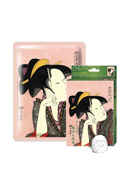 Mitomo CAMELLIA + MATCHA - 5 bucăți - Set de măști faciale tip șervețel calmante