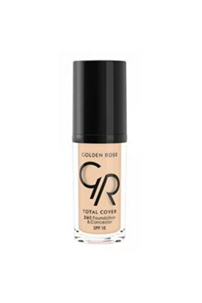 Golden Rose Fond de Ten Total Cover 2 in 1 SPF 15 30 ml, nuanta 01 Porcelain