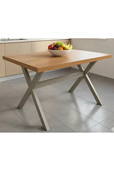 adımshops SUNTALAM X METAL CAPPUCCİNO AYAK BAHÇE MOBİLYASI MASA 70x110cm