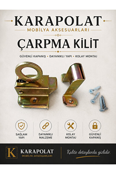 KARAPOLAT Ahşap Pencere Çarpma Kilit