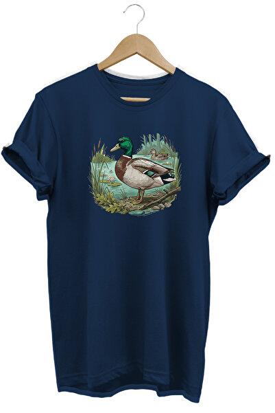 WİDİ تي شيرت Greenhead Duck وNishangah مطبوع عليه تصميم أرديلاو للارتداء في ا...