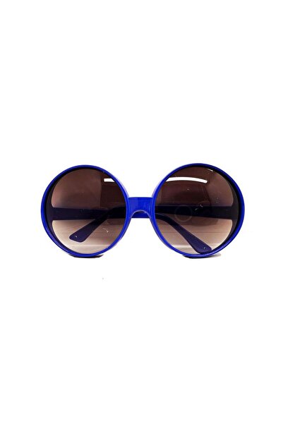 Generic Brand Round Green Glass 80S 90S Years Party Glasses Retro Blue Color