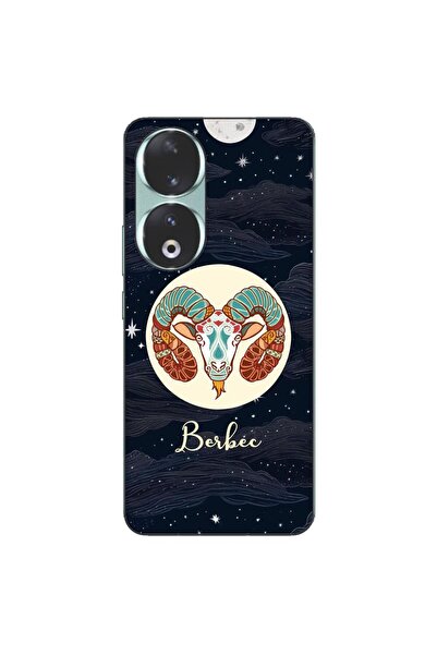 OEM Θήκη συμβατή με Honor 90 5G Σιλικόνης TPU με σχέδιο Ωροσκόπιο Άριες