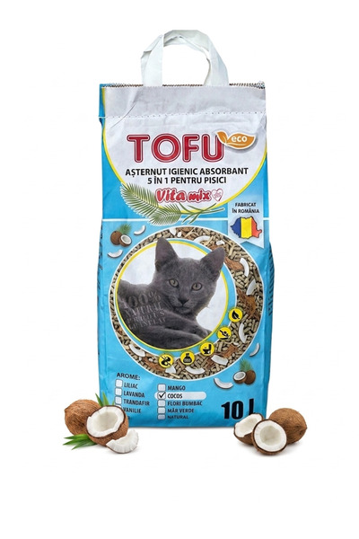 Vitamix Hygienic Cat Litter Tofu Coconut, 100%, Biodegradable, 10 Liters