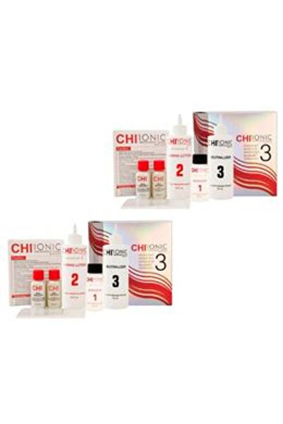 Chi Pachet 2 x Kit pentru Par , Rezistent si Aspru - Ionic Permanent Shine Wa...