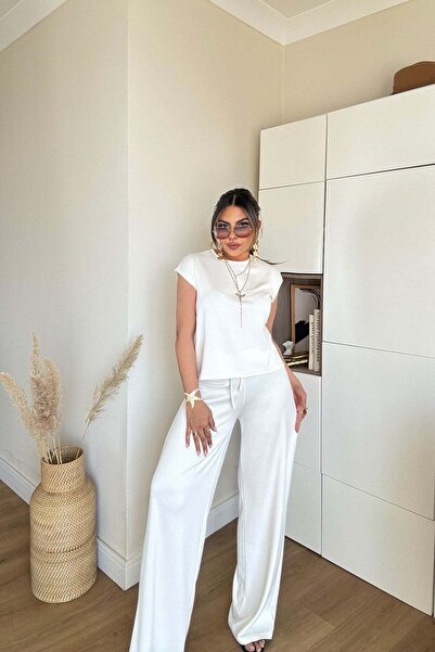 manana fashion Modal Fabric Sleeveless Tshirt Trousers Summer Two-Piece Set