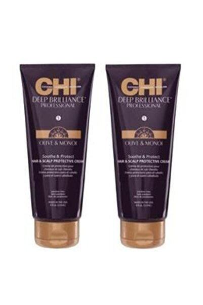 Chi Pachet 2 x Cremă de Protecție pentru Păr și Scalp - Farouk Deep Brillianc...