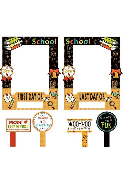Blulu Back to School Party Photo Booth Picture Frame for Party Supplies Schoo...
