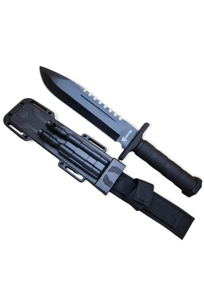 Foxter FOXTER® Kitchen/Outdoor Knife – 31cm with Whistle, Fire Starter and Sh...