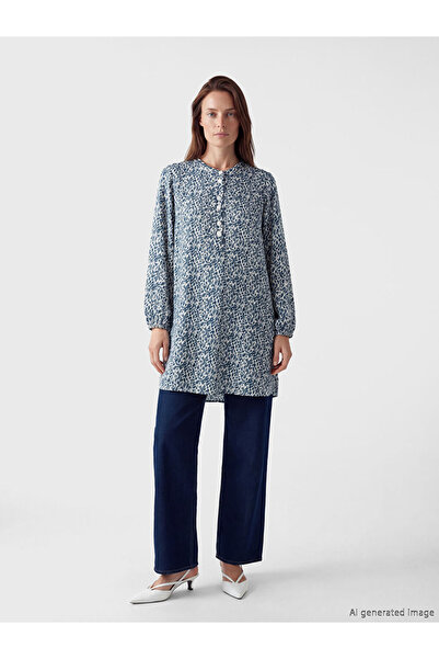 LC Waikiki Judge Collar Patterned Women's Tunic