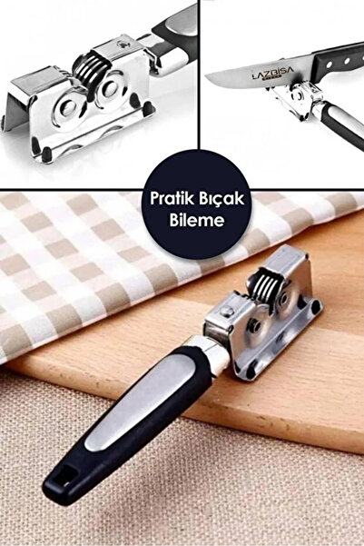FBZhome Paslanmaz Çelik Kolay Bıçak Bileme Keskinleştirme Aparatı Masat Bıçak Makas Bileyici Bileme Aleti