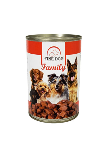 Fine Dog Hrană umedă pentru câini Familie, cu vită, 415g
