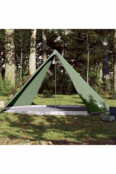 vidaxl Cort de familie Tipi pentru 8 persoane, verde, impermeabil