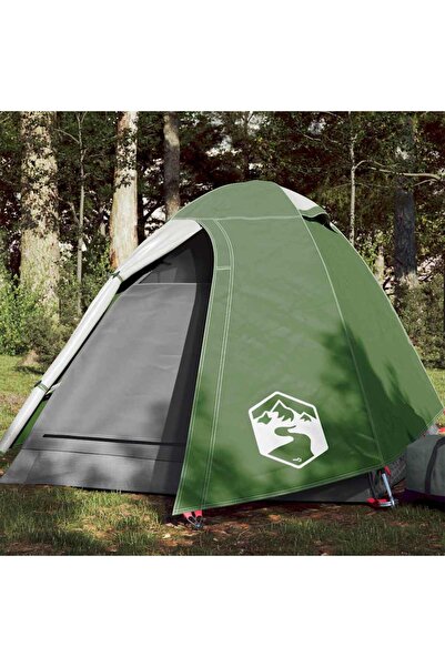 vidaxl Cort de camping cupola pentru 2 persoane, verde, impermeabil