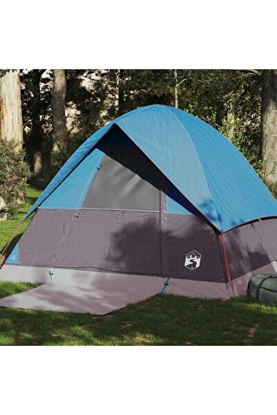vidaxl Cort de camping cupola pentru 4 persoane, albastru, impermeabil