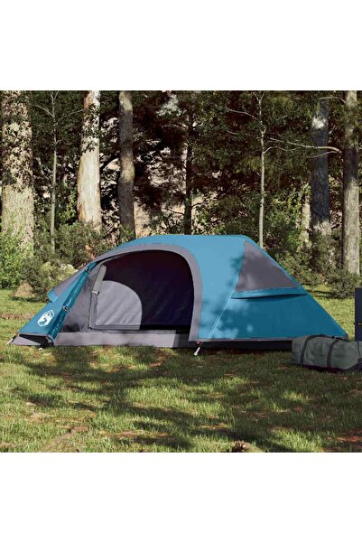 vidaxl Cort de camping cupola pentru 1 persoana, albastru, impermeabil