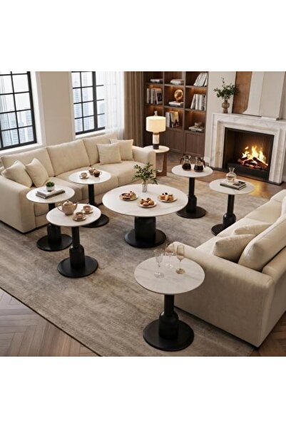 BAYTI Ceramic Tea Table Set 7 Pieces - Black