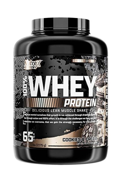 Nutrex Research 100% Whey Protein Powder Cookies & Cream Flavor 5LB