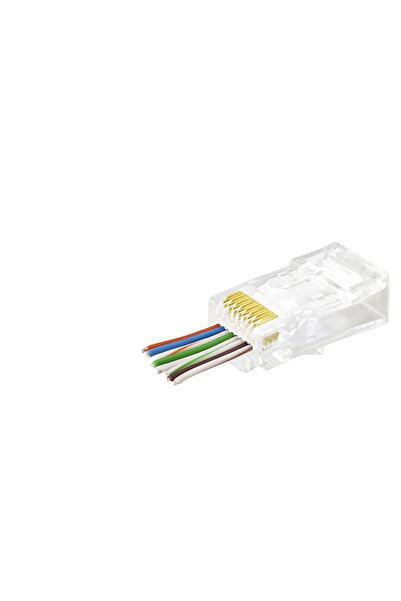 Skygo Cat6 ez rj45 connector 100 piece package - transparent apxrj45