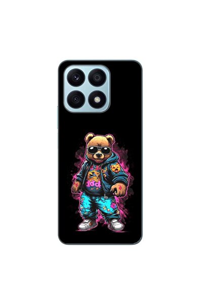 OEM Husa compatibila cu Honor X8a Silicon Gel Tpu Model Bear Cool Black