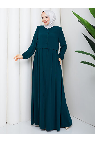 Moda İncir DÜĞMELİ CEPKENLİ FERACE TERLETMEZ KUMAŞ
