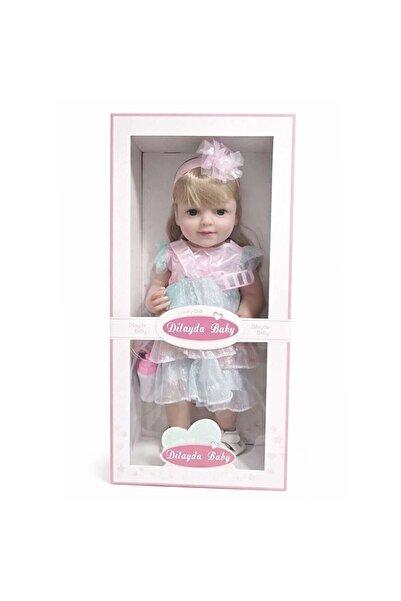 PopŞeker Gerçekçi Oyuncak Bebek - 55 cm Tam Vücut Yumuşak Jel Reborn Bebek Seti