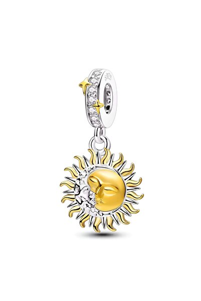 Lux Design 925 Ayar Gümüş Güneş Ve Ay Charm