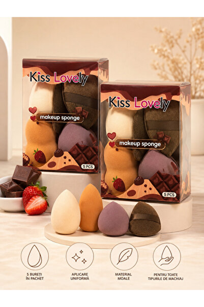 OEM Kiss Lovely makeup sponge set – 5 sponges