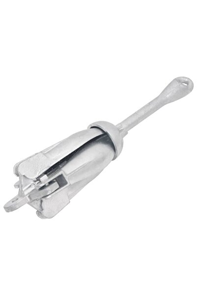 vidaxl Ancoră pliabilă argintie 4 kg, fontă galvanizată la cald