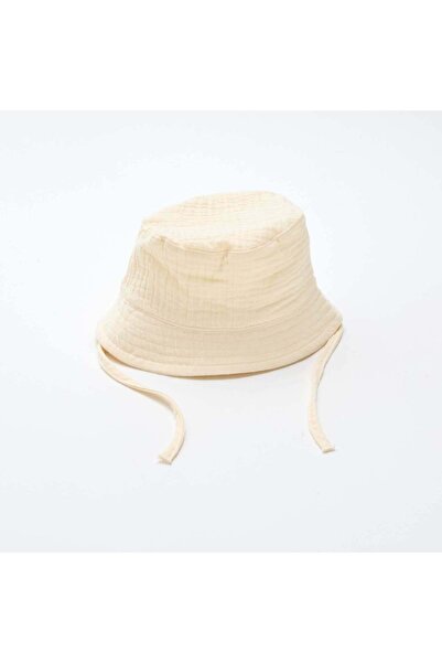 KIABI Cotton Gauze Bucket Hat WHITE