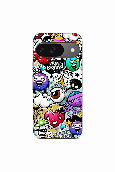 OEM Husa compatibila cu Google Pixel 9 Silicon Gel Tpu Model Pop Art Graffiti