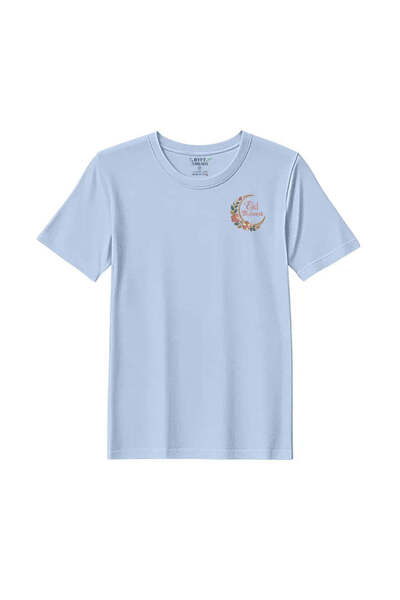 BYFT Threads Eid T-Shirt - Floral Eid Mubarak Embroidered Design, Premium Pol...
