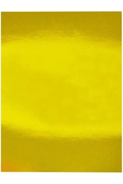 Yıldızan Tamgün Mirrored Metallic Background Cardboard Gold Yellow 50X70Cm 10...