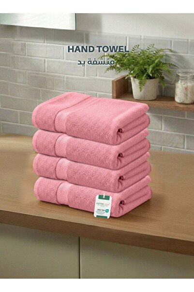 COTTON HOME Premium Cotton Towel 40x70cm 4-Piece Hand Towel 600 GSM Quick Dry...