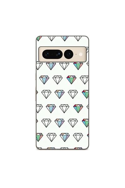 OEM Husa compatibila cu Google Pixel 7 Pro Silicon Gel Tpu Model Diamonds Pat...