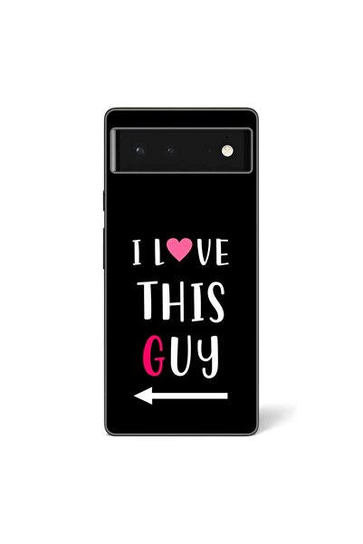 OEM Husa compatibila cu Google Pixel 6 Silicon Gel Tpu Model Cupluri I love T...
