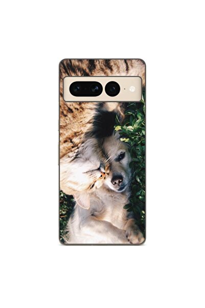 OEM Husa compatibila cu Google Pixel 7 Pro Silicon Gel Tpu Model Caine si Pisica
