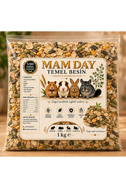 Mam Day Günlük Beslenme İçin Premium Kemirgen Yemi Tavşan, Chinchilla, Ginepi...