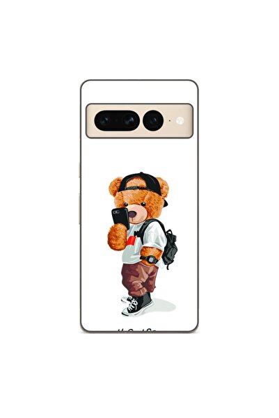 OEM Husa compatibila cu Google Pixel 7 Pro Silicon Gel Tpu Model Bear Teddy S...
