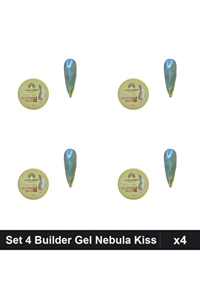 global fashion Set 4 Builder Gel Nebula Kiss Nr.02 15g, Constructie Unghii Ge...