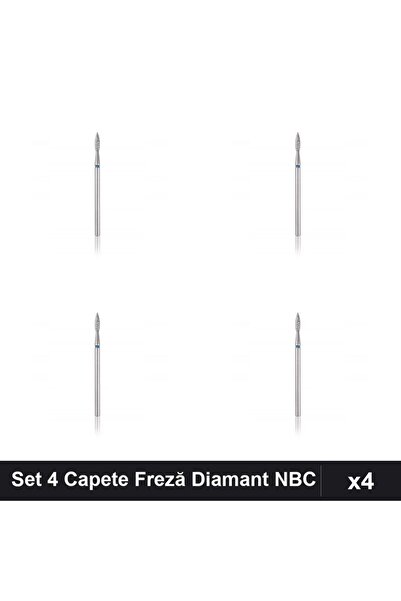 NAİLS Set 4 Capete Freză Diamant NBC Flacără Albastră, Manichiură Profesional...