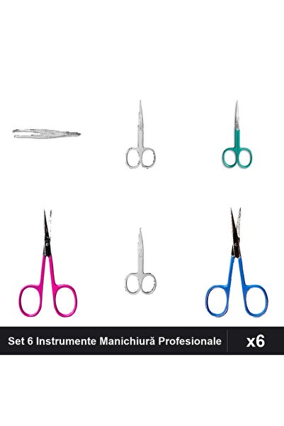 One Group Set 6 Instrumente Manichiură Profesionale One Group, Forfecuțe Ungh...