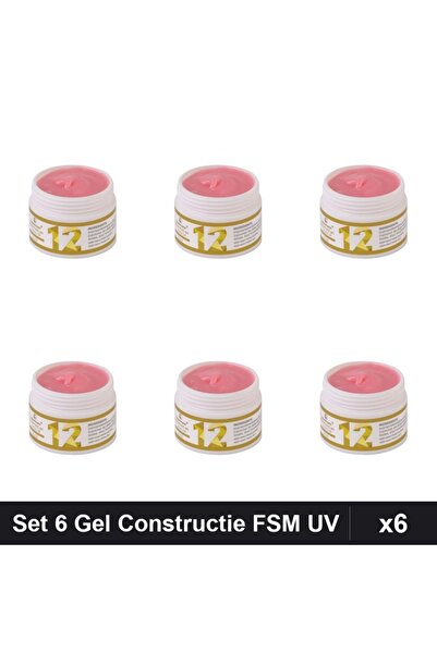 FSM Set 6 Gel de Constructie UV LED 15g, Builder Gel Sculpting Manichiura