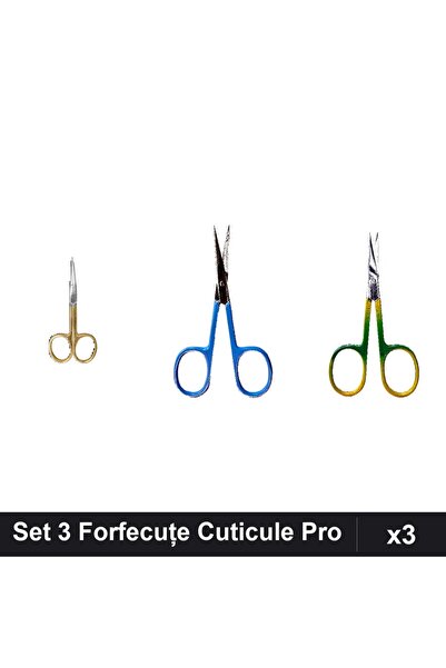 One Group Set 3 Forfecuțe Profesionale Cuticule One Group, Manichiură, Vârf L...