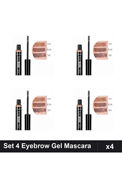 Ruby Rose Set 4 Eyebrow Gel Mascara Medium Ruby Rose, Fixare Sprâncene, Manic...