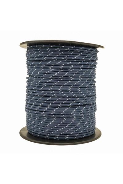 MG ROPES Bileklik,Outdoor 4 mm Paracord İp No:80 100 Metre Lacivert Beyaz Desenli