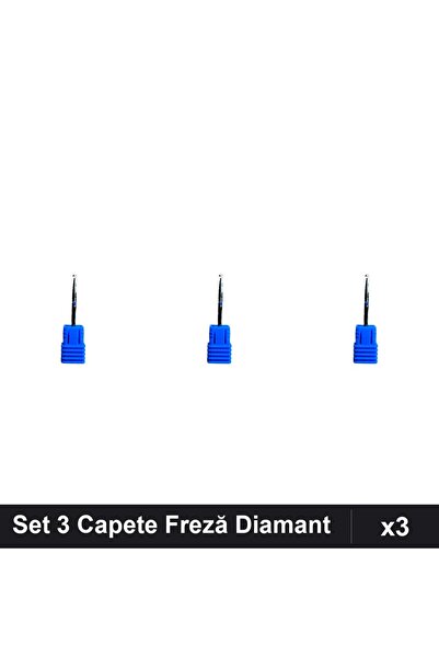 NAİLS Set 3 Capete Freză Diamant Unghii, Manichiură Profesională, Accesoriu P...