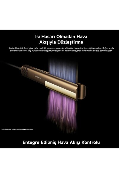 Dreame Aero Straight Kablosuz Yüksek Kaliteli Saç Düzleştirici, Altın, USB-C ...
