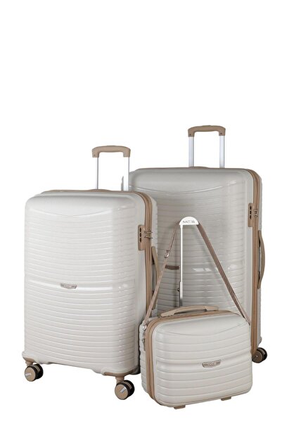 MÇS V379 AURA Y.ÜRETİM PP VALİZ 65 CM + 75 CM + MAKYAJ SET