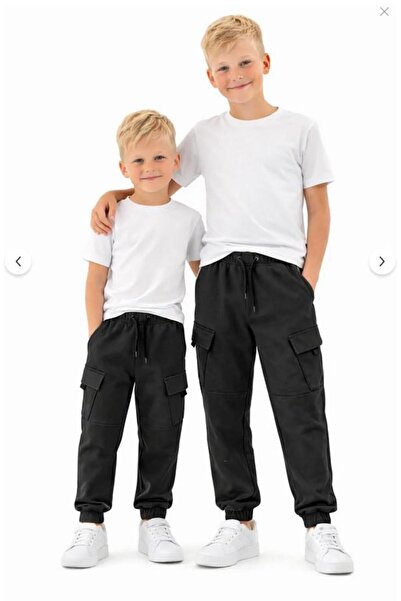 aykidsclup AY KİDS Pantaloni de trening pentru băieți cu buzunare cargo – Pan...